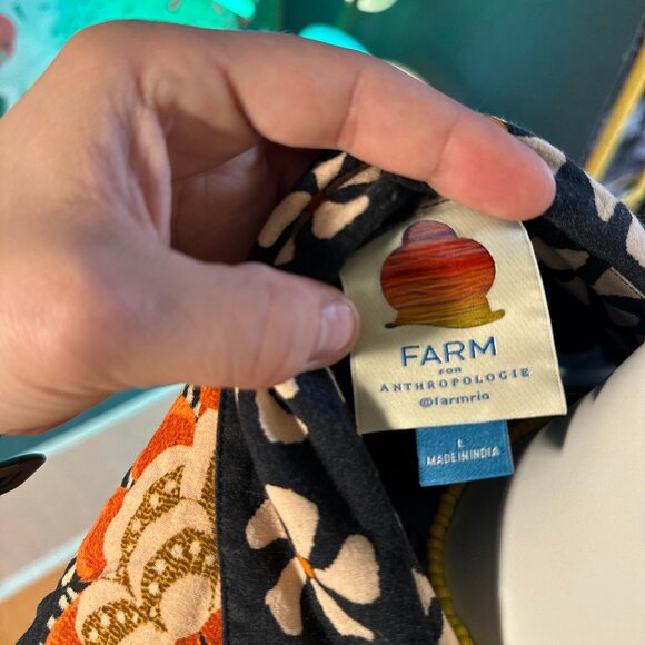 Farm for Anthropologie Button-Front Midi Dress - L - Picture 4 of 4